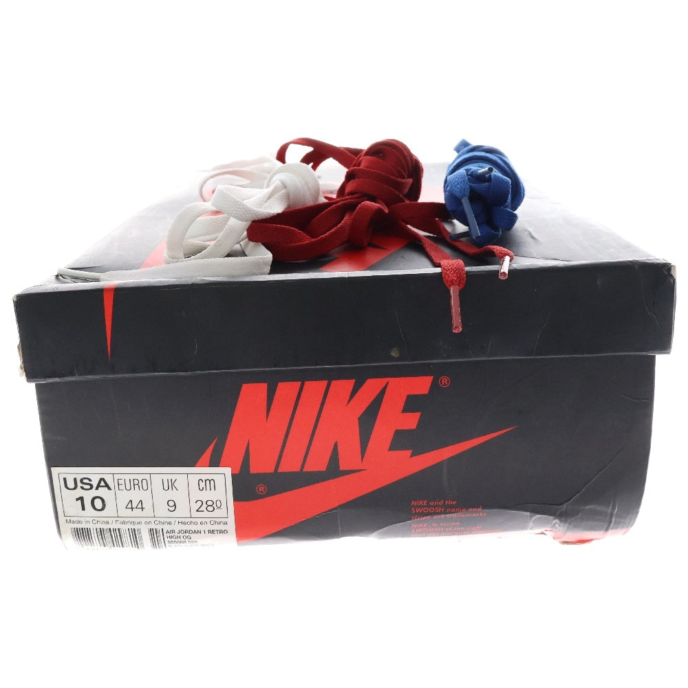NIKE(ナイキ) AIR JORDAN 1 RETRO HIGH OG TOP 3 555088-026 エアジョーダン1 トップ3 ハイカットスニーカー レッド/ブラック/ブルー US10/28cm