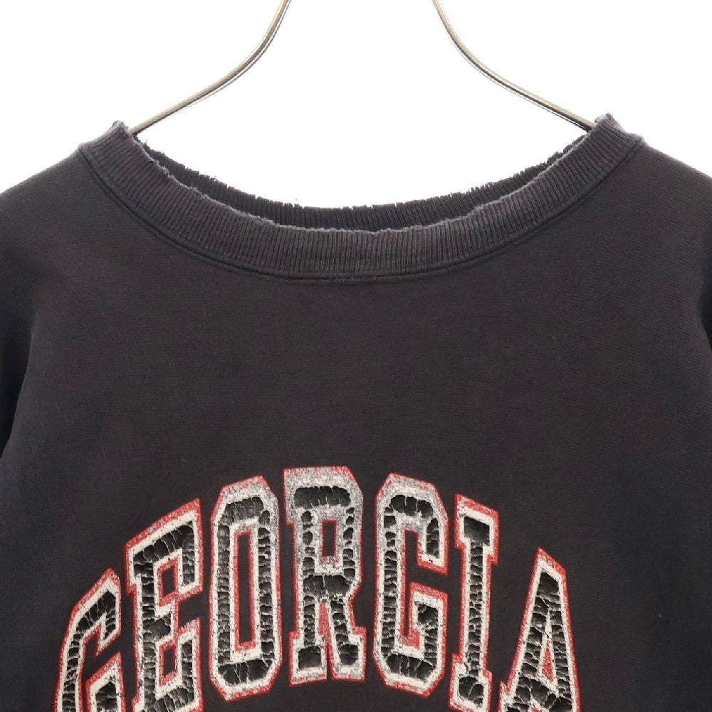 CHAMPION(チャンピオン) 90's REVERSE WEAVE GRORGIA リバースウィーブ ジョージア 刺繍タグ プリントロゴ ブラック
