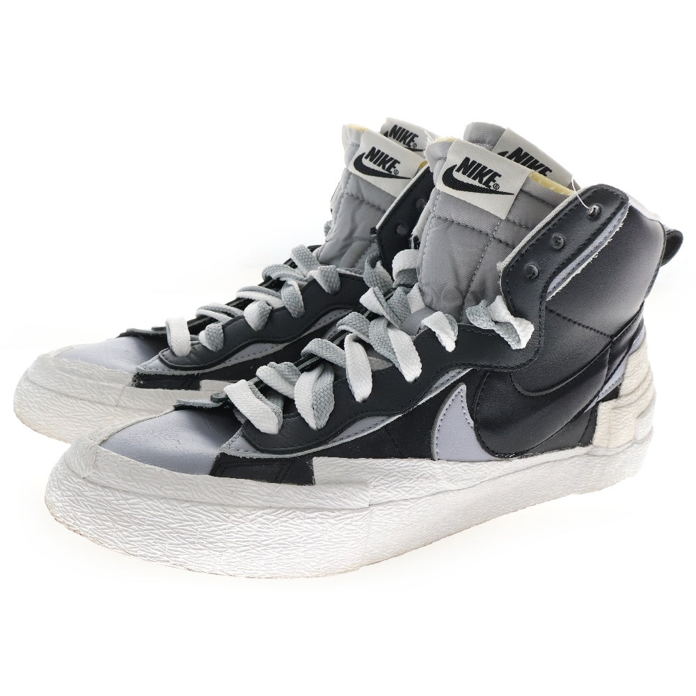 NIKE(ナイキ) ×sacai BLAZER MID BV0072-002 サカイ ブレザーミッド ミッドカットスニーカー ブラック/ホワイト US7.5/25.5cm