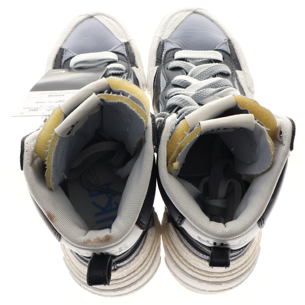 NIKE(ナイキ) ×sacai BLAZER MID BV0072-002 サカイ ブレザーミッド ミッドカットスニーカー ブラック/ホワイト US7.5/25.5cm