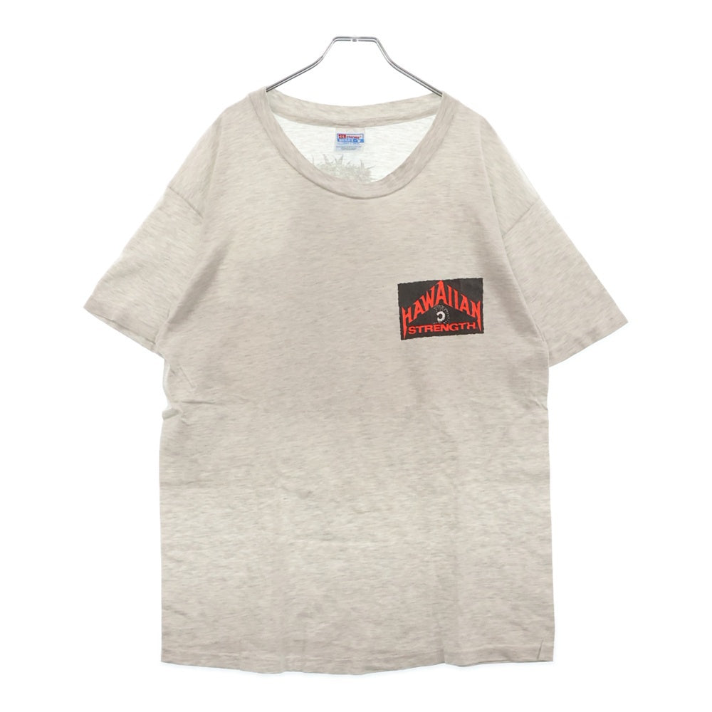 VINTAGE(ヴィンテージ) HAWAIIAN STRENGE HANES ハワイアンストレンジ プリント半袖Tシャツ カットソー グレー
