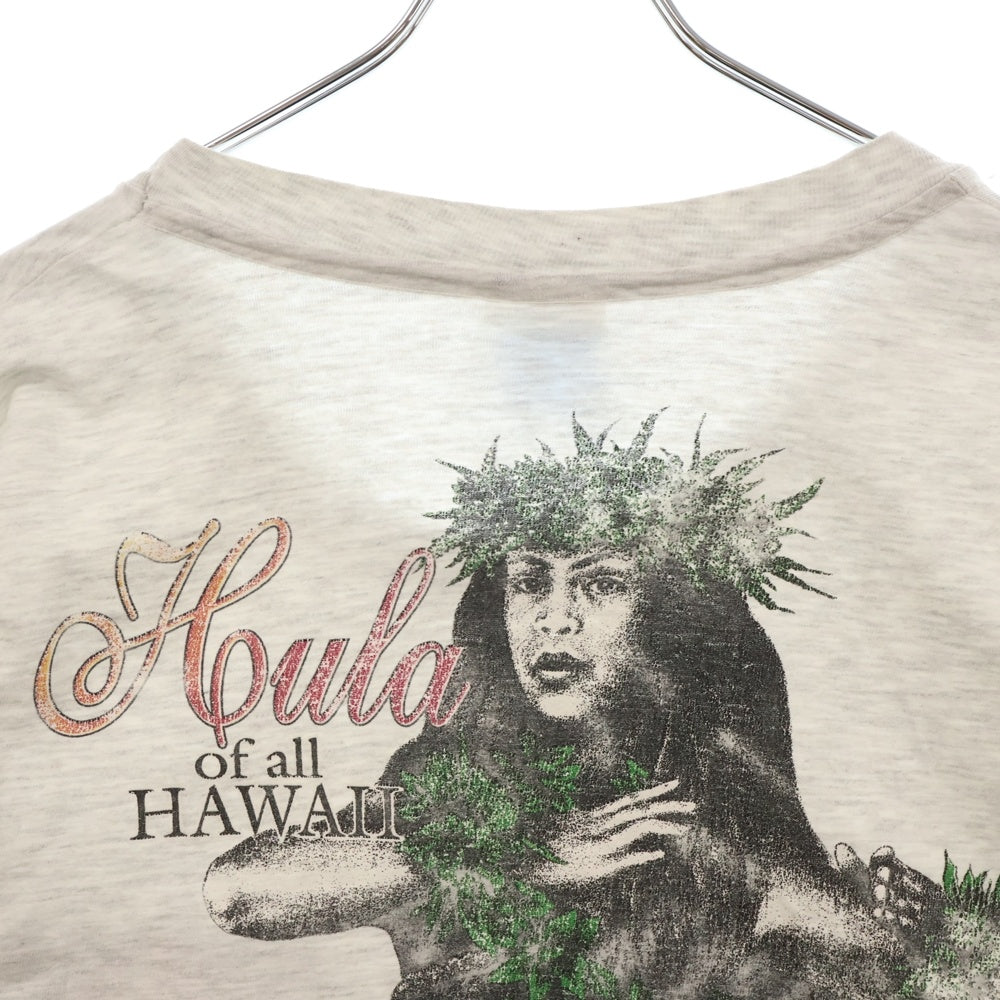 VINTAGE(ヴィンテージ) HAWAIIAN STRENGE HANES ハワイアンストレンジ プリント半袖Tシャツ カットソー グレー