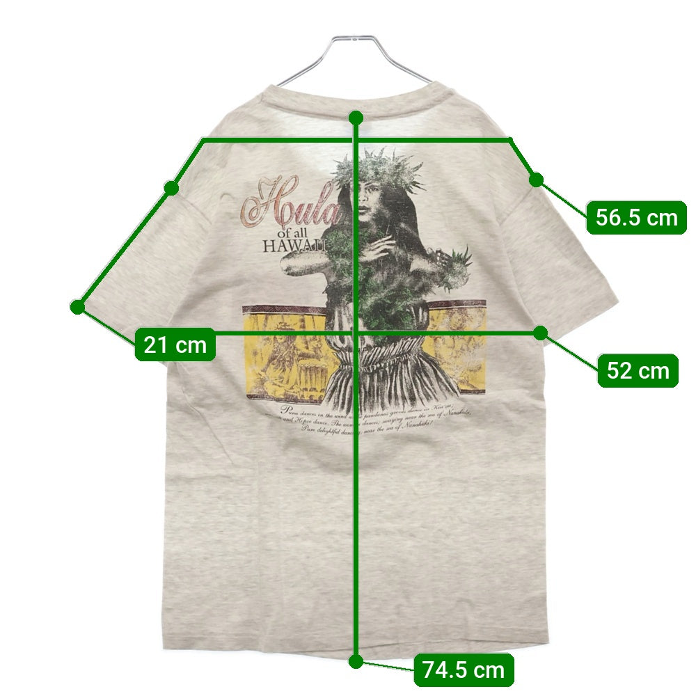VINTAGE(ヴィンテージ) HAWAIIAN STRENGE HANES ハワイアンストレンジ プリント半袖Tシャツ カットソー グレー