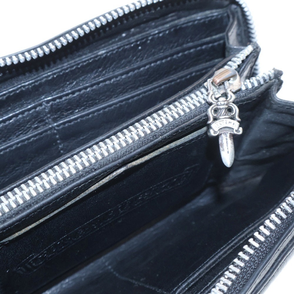 CHROME HEARTS(クロムハーツ) REC F ZIP 3クロス ラウンドジップレザーウォレット 財布 ブラック BCA368