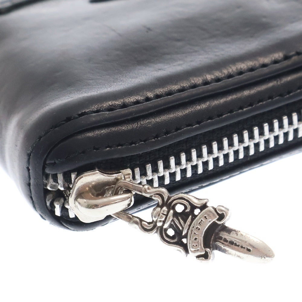 CHROME HEARTS(クロムハーツ) REC F ZIP 3クロス ラウンドジップレザーウォレット 財布 ブラック BCA368