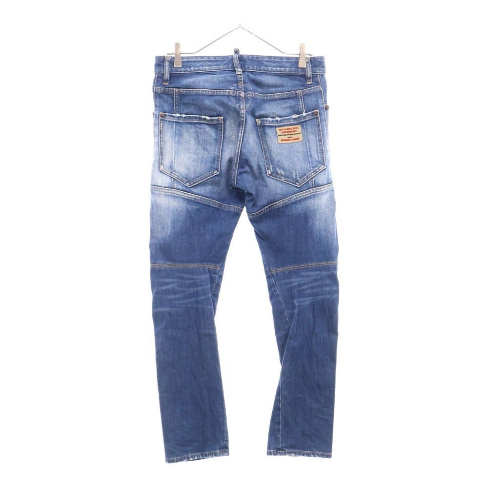 DSQUARED2(ディースクエアード) TIDY BIKER JEAN タイディー バイカー ジーン パッチ付きスキニーデニムパンツ インディゴ S74LB00737