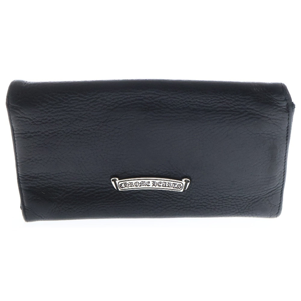 CHROME HEARTS(クロムハーツ) JUDY CROSS BALL ジュディ クロス ボール ボタン レザーウォレット 長財布 ブラック BCA366
