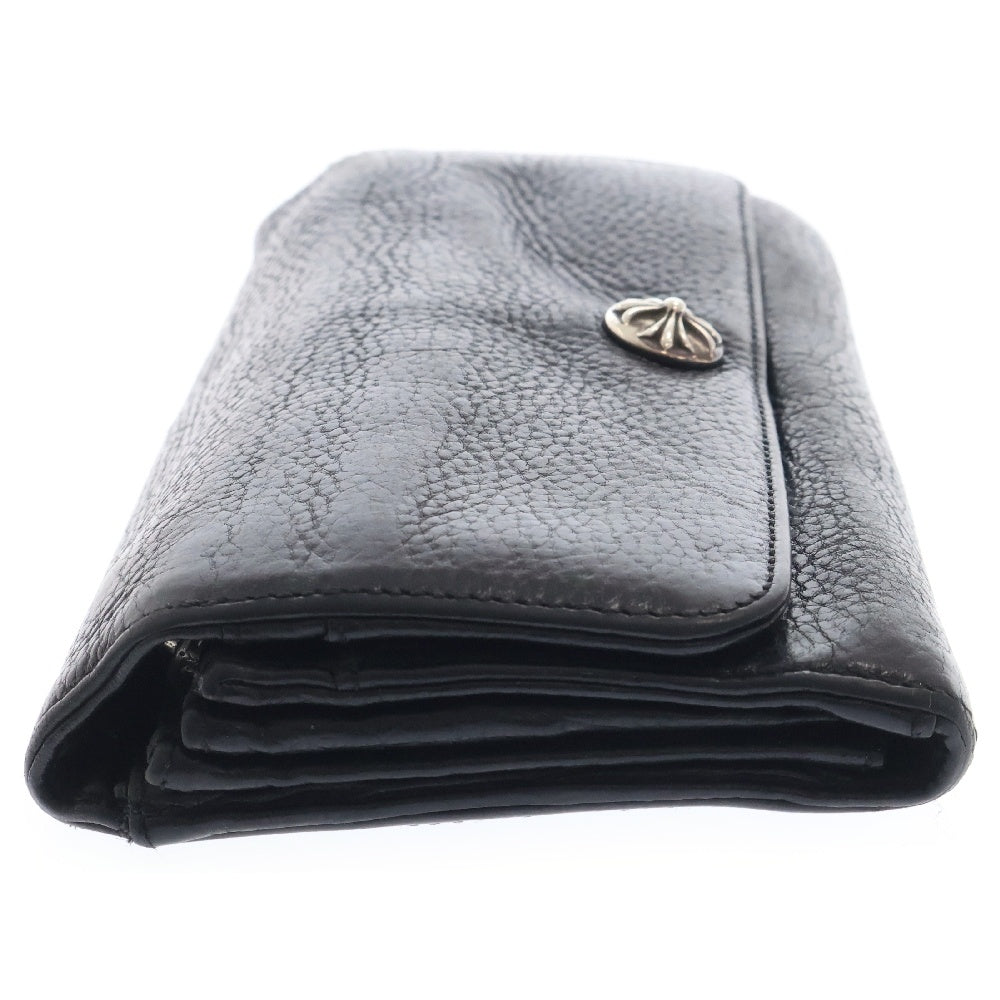 CHROME HEARTS(クロムハーツ) JUDY CROSS BALL ジュディ クロス ボール ボタン レザーウォレット 長財布 ブラック BCA366