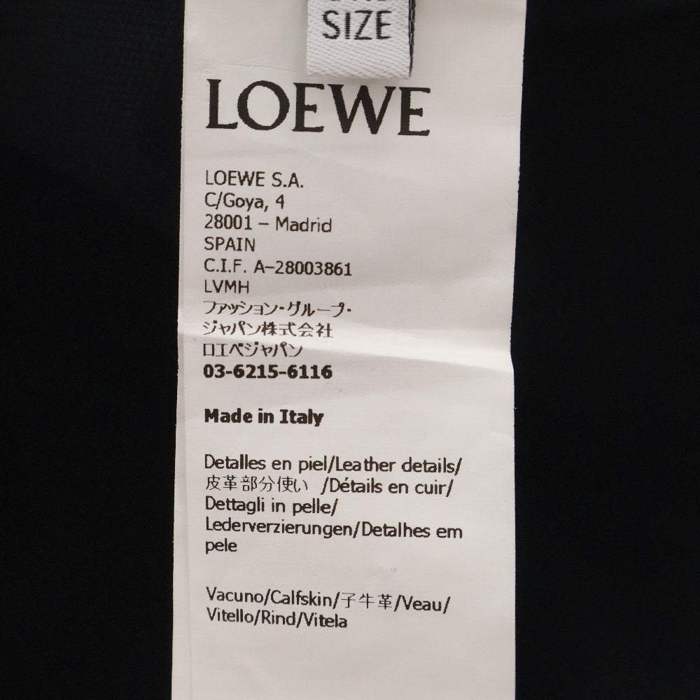LOEWE(ロエベ) アナグラム ロゴパッチ フロックデニム キャップ 帽子 ブラック K820358X27