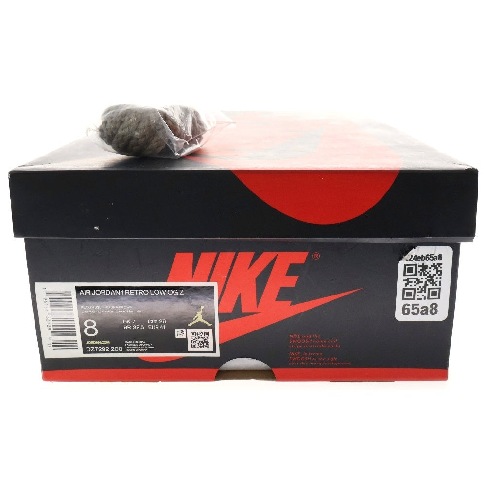 NIKE(ナイキ) ×Zion Williamson AIR JORDAN 1LOW OG DZ7292 200 ザイオンウイリアムズ エアジョーダン1ロー ローカットスニーカー ベージュ US8/26cm