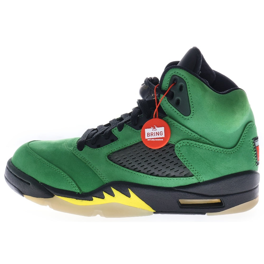 NIKE(ナイキ) Air Jordan 5 Oregon Ducks CK6631-307 エアジョーダン5 オレゴンダックス ミッドカットスニーカー グリーン US8/26cm
