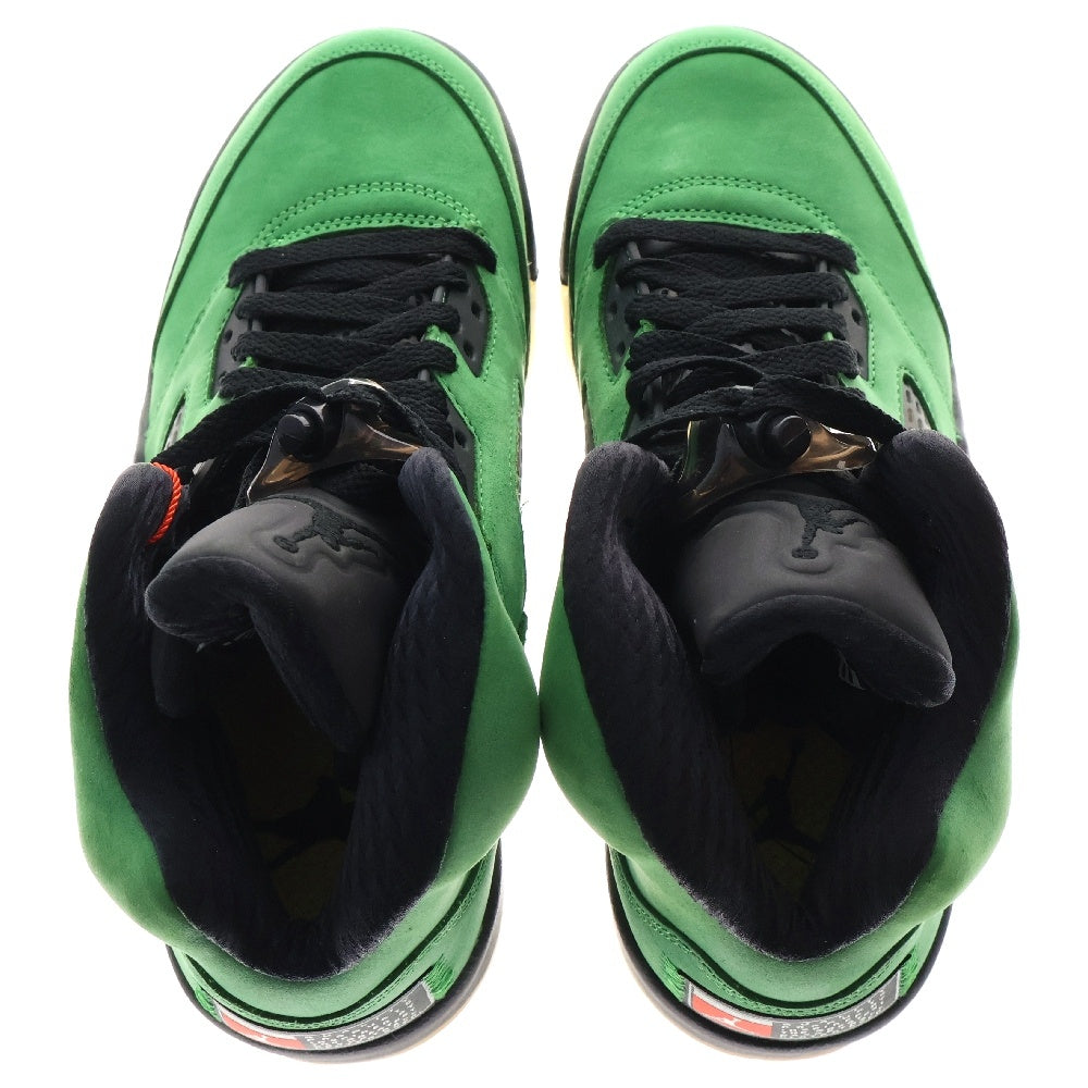 NIKE(ナイキ) Air Jordan 5 Oregon Ducks CK6631-307 エアジョーダン5 オレゴンダックス ミッドカットスニーカー グリーン US8/26cm