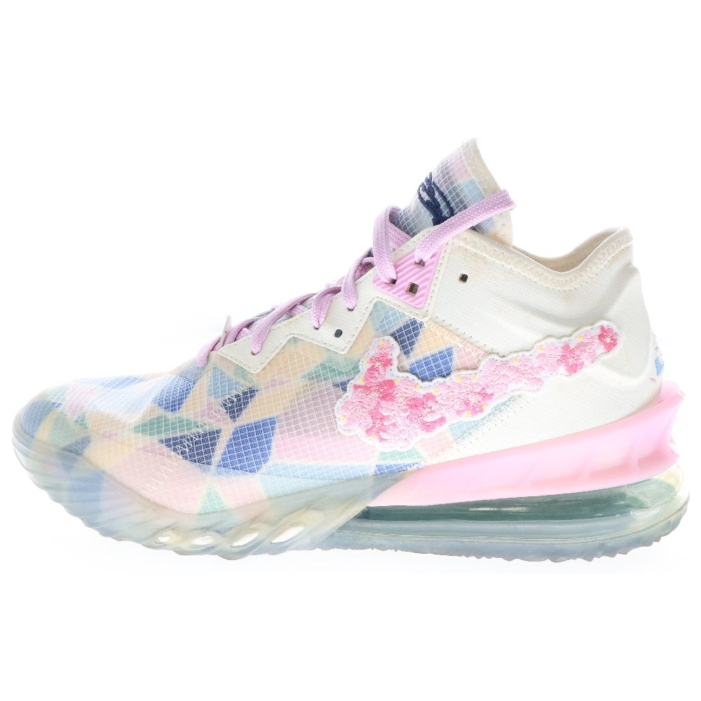 NIKE(ナイキ) ×atmos LeBron 18 Low Cherry Blossom CV7562-101 アトモス レブロン18ロー チェリーブロッサム ローカットシューズ マルチカラー US9/27cm