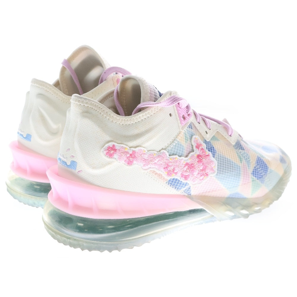 NIKE(ナイキ) ×atmos LeBron 18 Low Cherry Blossom CV7562-101 アトモス レブロン18ロー チェリーブロッサム ローカットシューズ マルチカラー US9/27cm