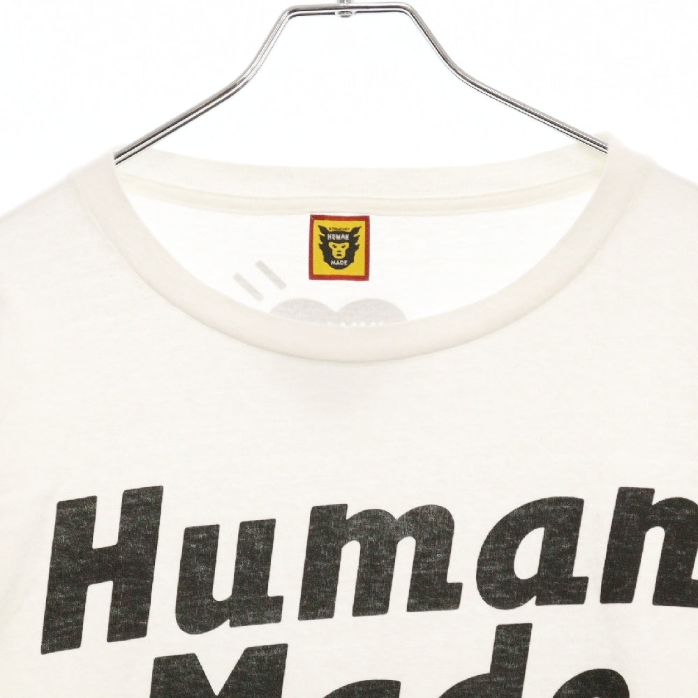 HUMAN MADE(ヒューマンメイド) DRY ALLS ダック プリントロゴ 長袖Tシャツ カットソー ホワイト