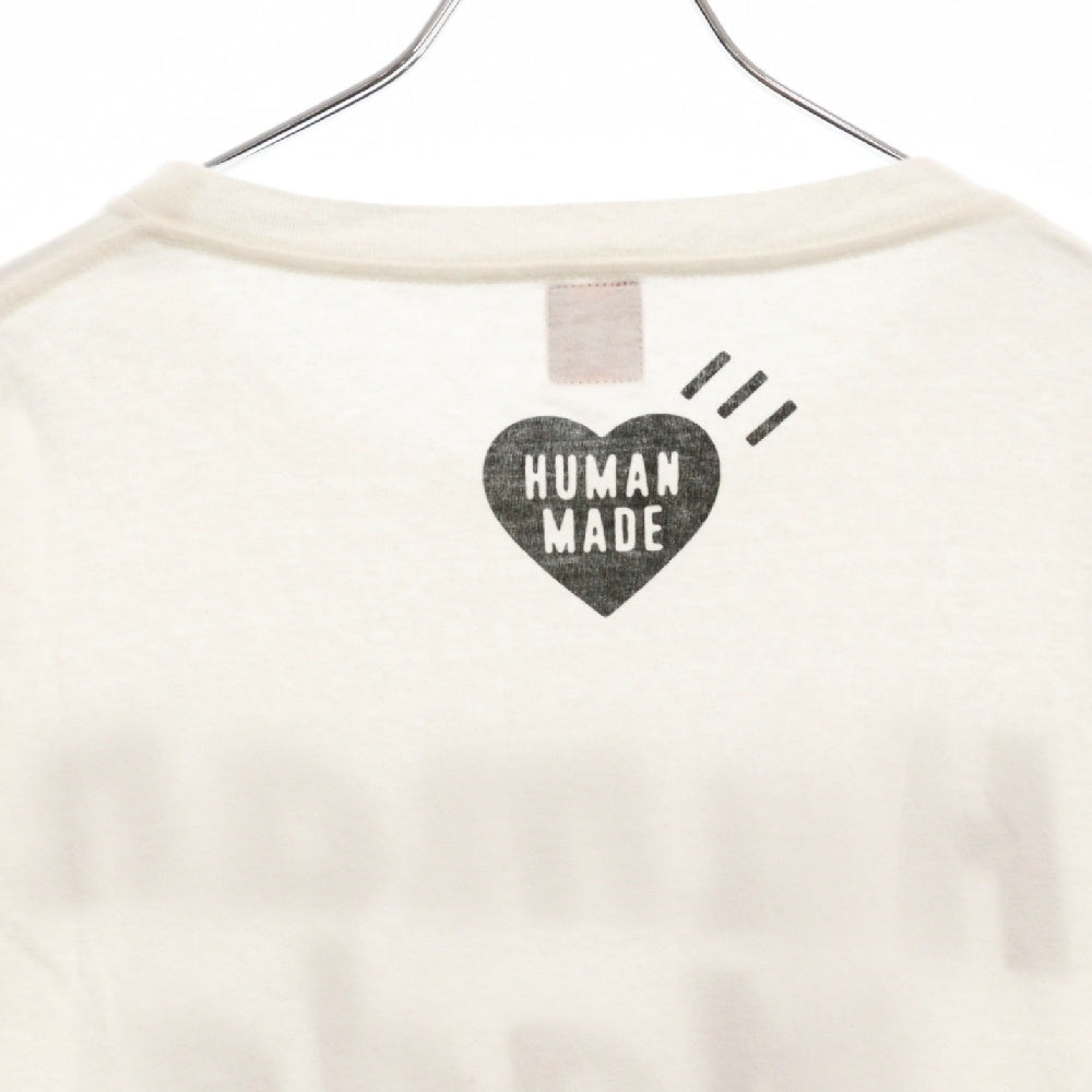 HUMAN MADE(ヒューマンメイド) DRY ALLS ダック プリントロゴ 長袖Tシャツ カットソー ホワイト