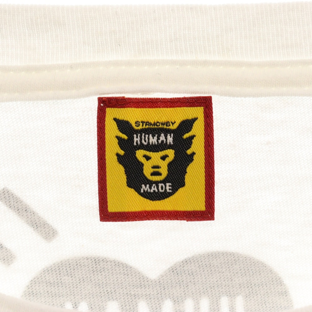HUMAN MADE(ヒューマンメイド) DRY ALLS ダック プリントロゴ 長袖Tシャツ カットソー ホワイト