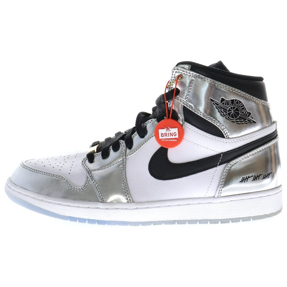 NIKE(ナイキ) AIR JORDAN 1 RETRO HI THINK 16 PASS THE TORCH AQ7476-016 エアジョーダン1 パスザトーチ ハイカットスニーカー シルバー/ホワイト US11.5/29.5cm