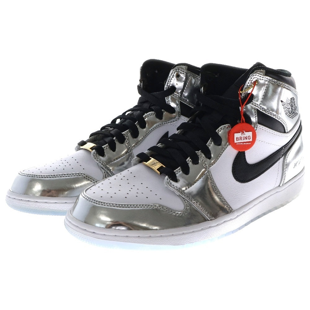 NIKE(ナイキ) AIR JORDAN 1 RETRO HI THINK 16 PASS THE TORCH AQ7476-016 エアジョーダン1 パスザトーチ ハイカットスニーカー シルバー/ホワイト US11.5/29.5cm