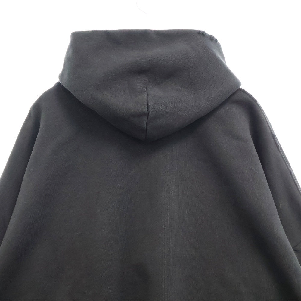 BALENCIAGA(バレンシアガ) 24SS UNITY SPORTS ICON CROPPED HOODIE ユニティスポーツ アイコン クロップド フーディー プルオーバーパーカー ブラック 783397 TQVB2