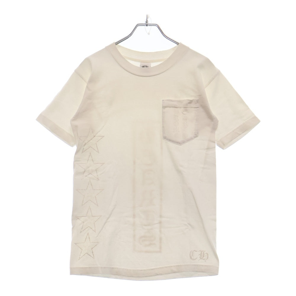 CHROME HEARTS(クロムハーツ) 5Pスター バックロゴプリント半袖Tシャツ ホワイト カットソー