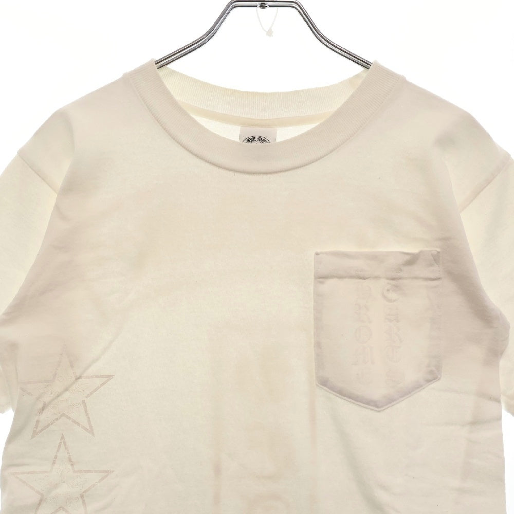 CHROME HEARTS(クロムハーツ) 5Pスター バックロゴプリント半袖Tシャツ ホワイト カットソー