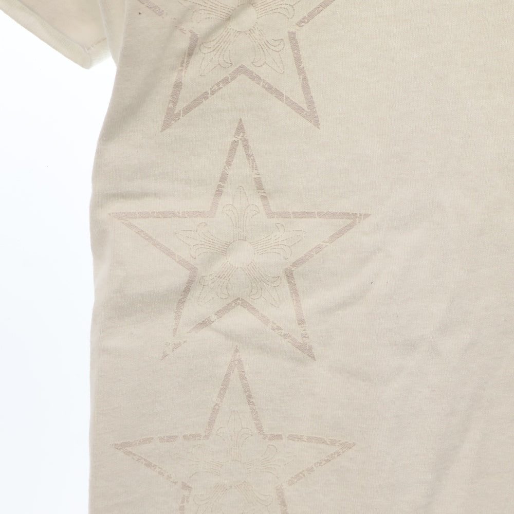 CHROME HEARTS(クロムハーツ) 5Pスター バックロゴプリント半袖Tシャツ ホワイト カットソー