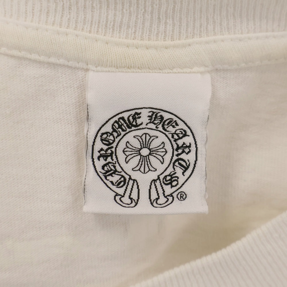 CHROME HEARTS(クロムハーツ) 5Pスター バックロゴプリント半袖Tシャツ ホワイト カットソー