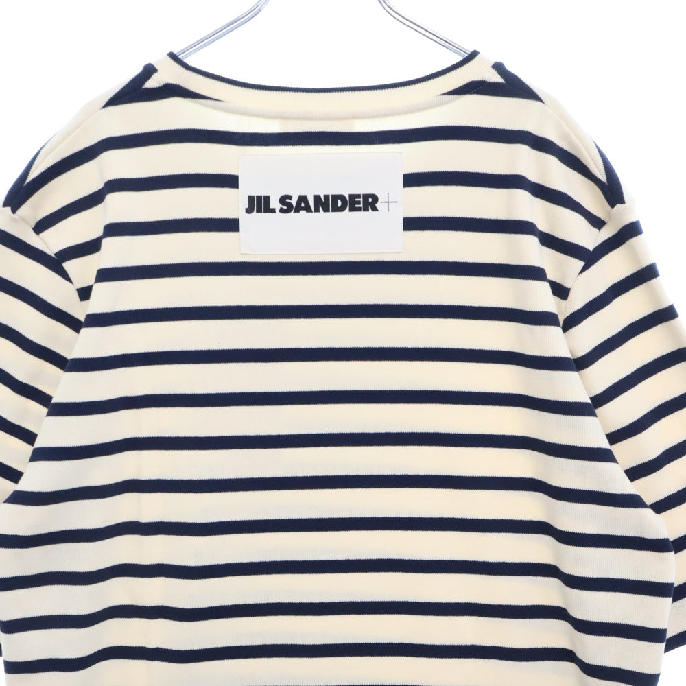 JIL SANDER +(ジルサンダープラス) バックロゴ ボーダー 半袖カットソー Tシャツ J47GC0109 J46497