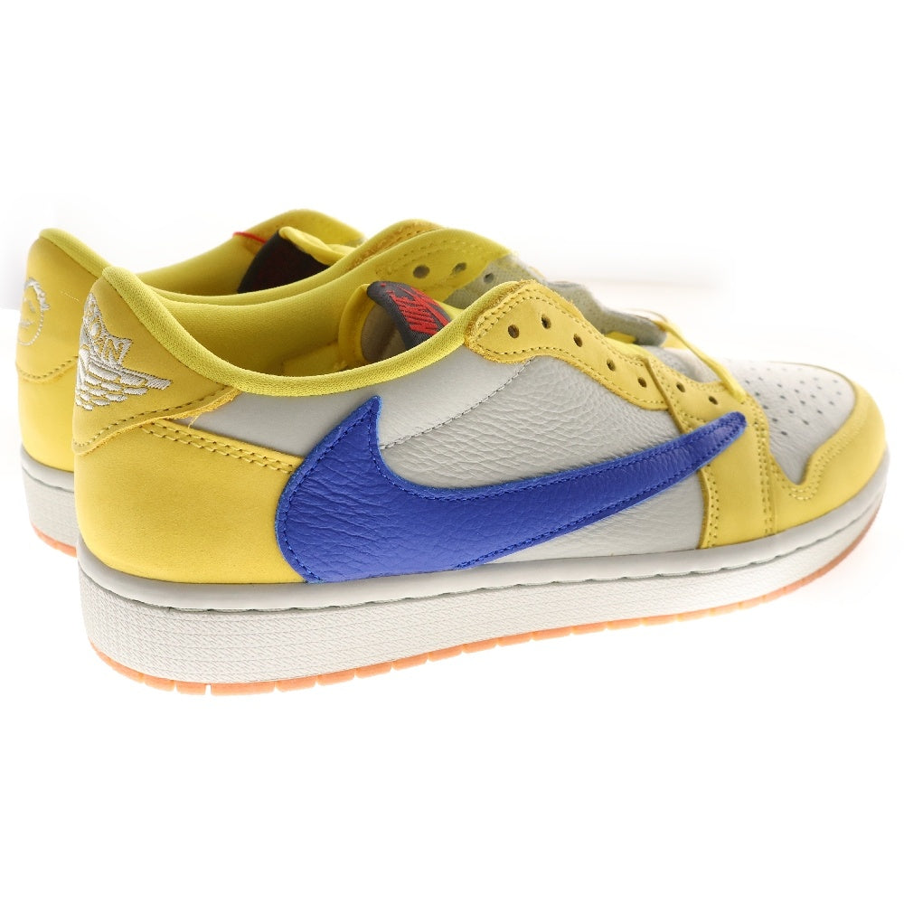 NIKE(ナイキ) ×TRAVIS SCOTT WMNS AIR JORDAN 1 RETRO LOW OG CANAR DZ4137-700ウィメンズ エアジョーダン1 カナリー ローカットスニーカー イエロー US10/27cm