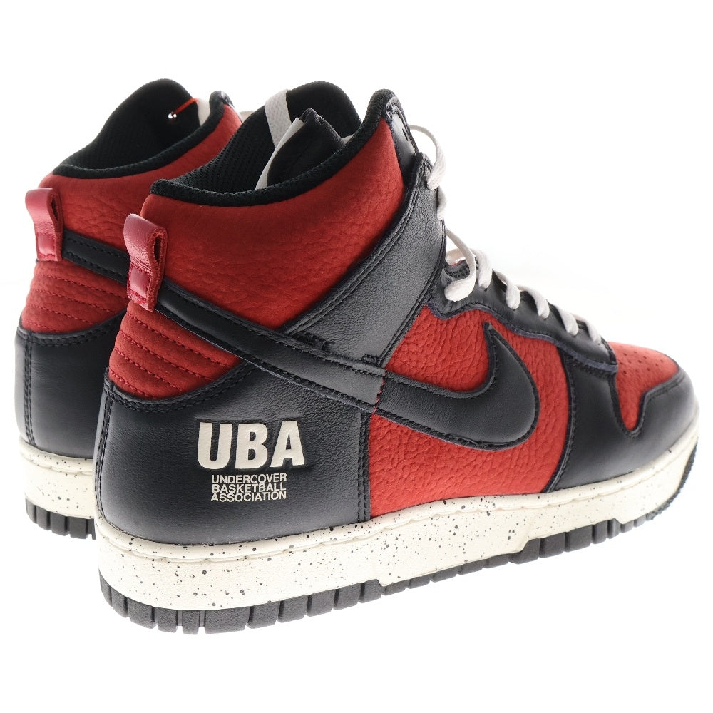 NIKE(ナイキ) ×UNDERCOVER DUNK HIGH UBA DD9401-600 アンダーカバー ダンク ハイカットスニーカー ブラック/レッド US8/26m
