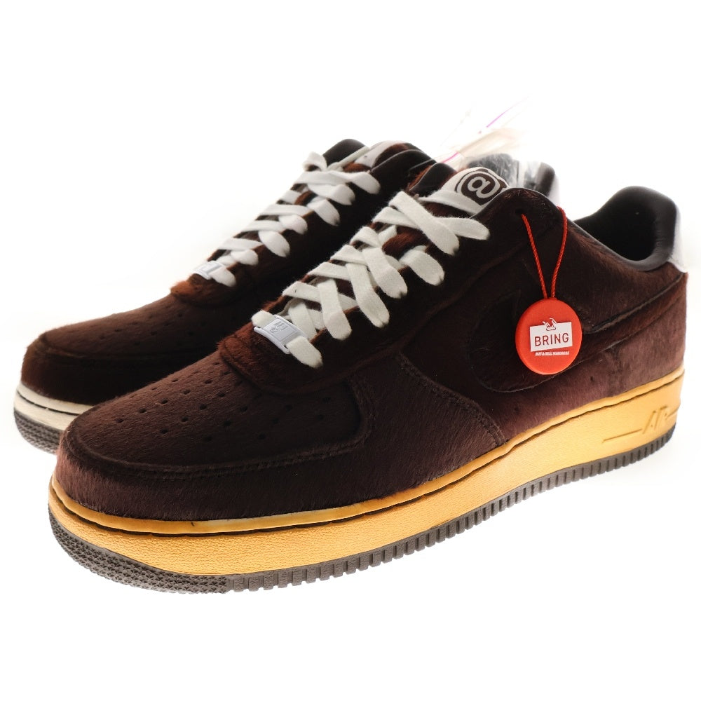 NIKE(ナイキ) 【観賞用 2011年製】AIR FORCE 1 LOW PRM TZ BE@RBRICK Brown 512518-220 エアフォース1 プレミアム ベアブリック ローカットスニーカー ブラウン US9/27cm