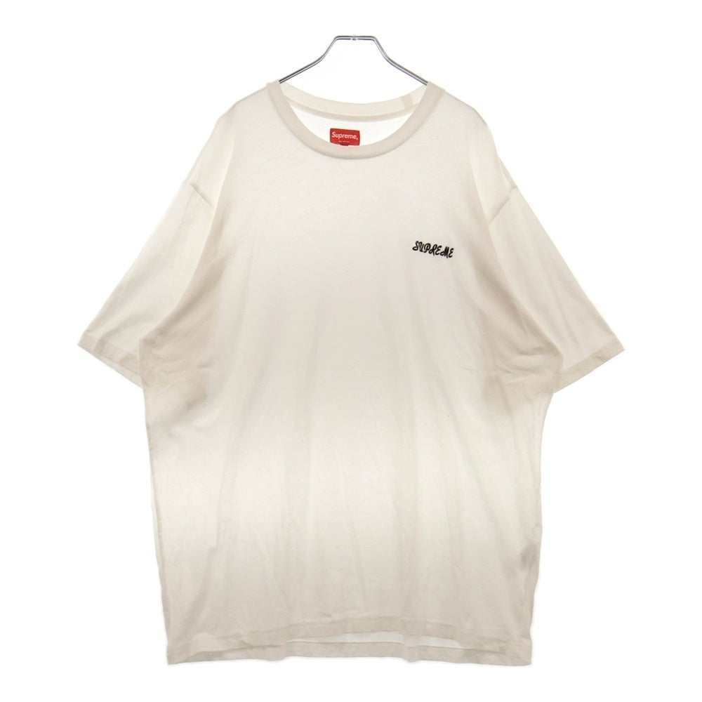 SUPREME(シュプリーム) 23AW Washed Script SS Tee ウォッシュド スクリプト刺繍ロゴ 半袖Tシャツ カットソー ホワイト
