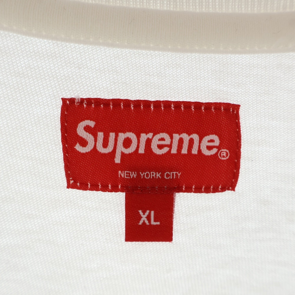 SUPREME(シュプリーム) 23AW Washed Script SS Tee ウォッシュド スクリプト刺繍ロゴ 半袖Tシャツ カットソー ホワイト
