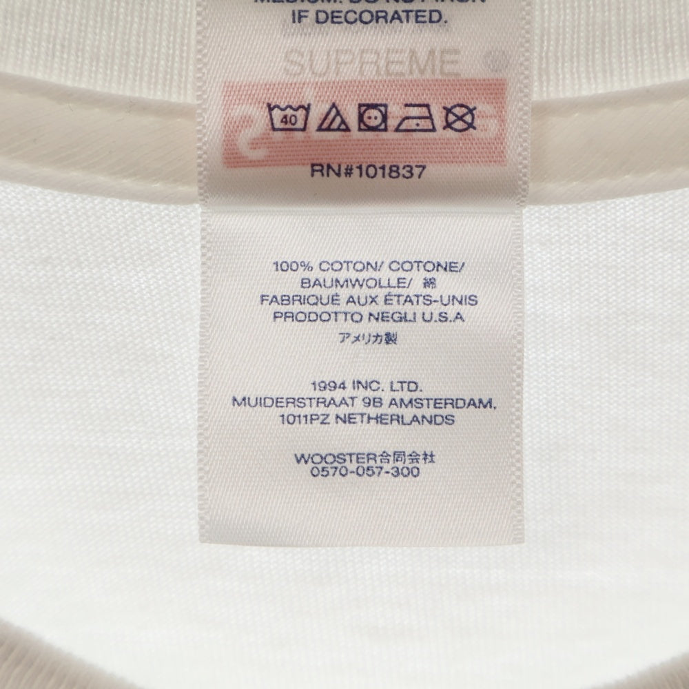SUPREME(シュプリーム) 24SS Tunnel Tee トンネル プリント半袖Tシャツ カットソー ホワイト