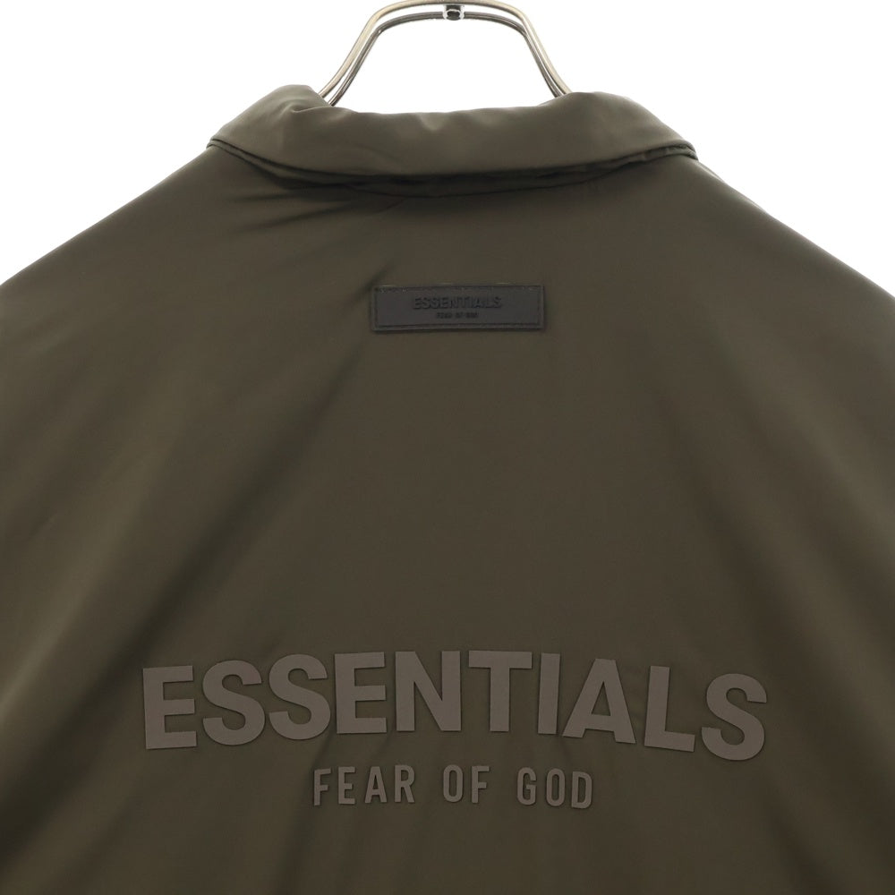 FEAR OF GOD ESSENTIALS(フィアオブゴッド エッセンシャルズ) PUFFER JACKET バックロゴ パフィージャケット カーキ