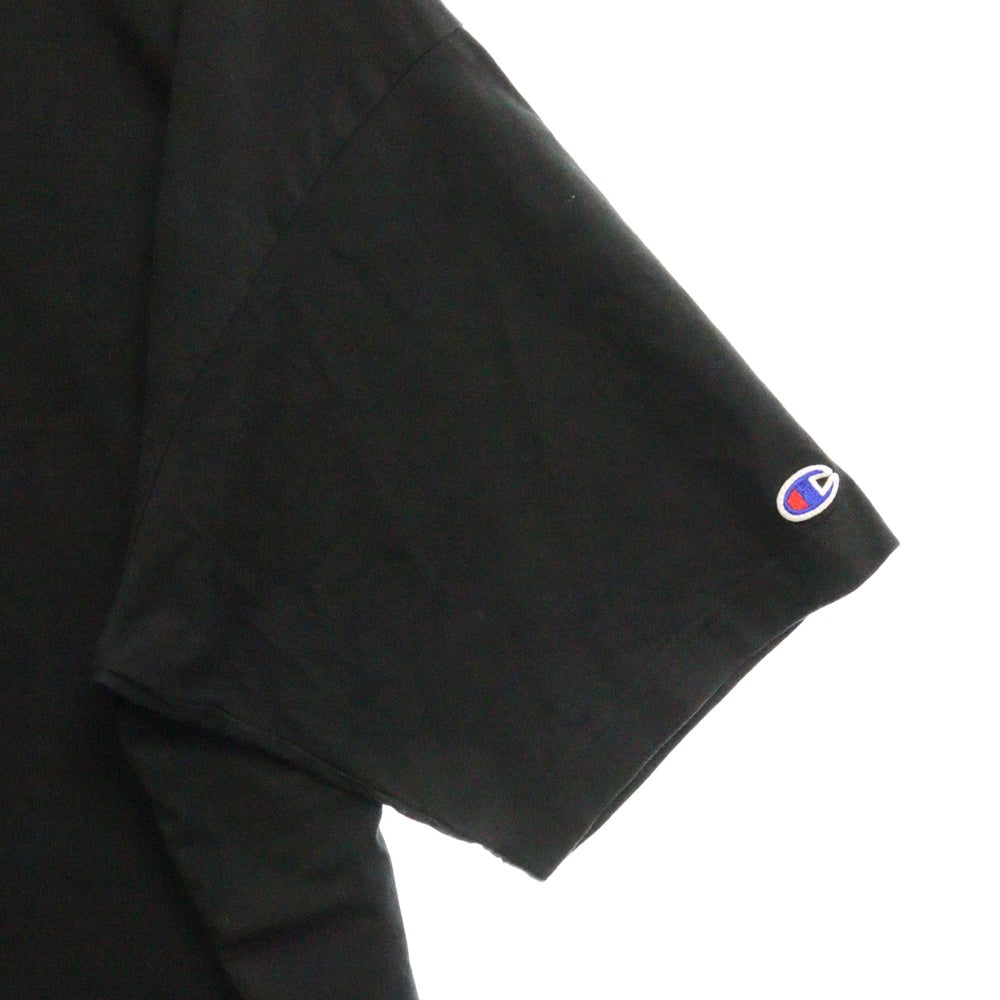 WTAPS(ダブルタップス) 24AW ×Champion Academy S/S T-Shirts フロント刺繍ロゴ 半袖Tシャツ カットソー ブラック C8-Z351