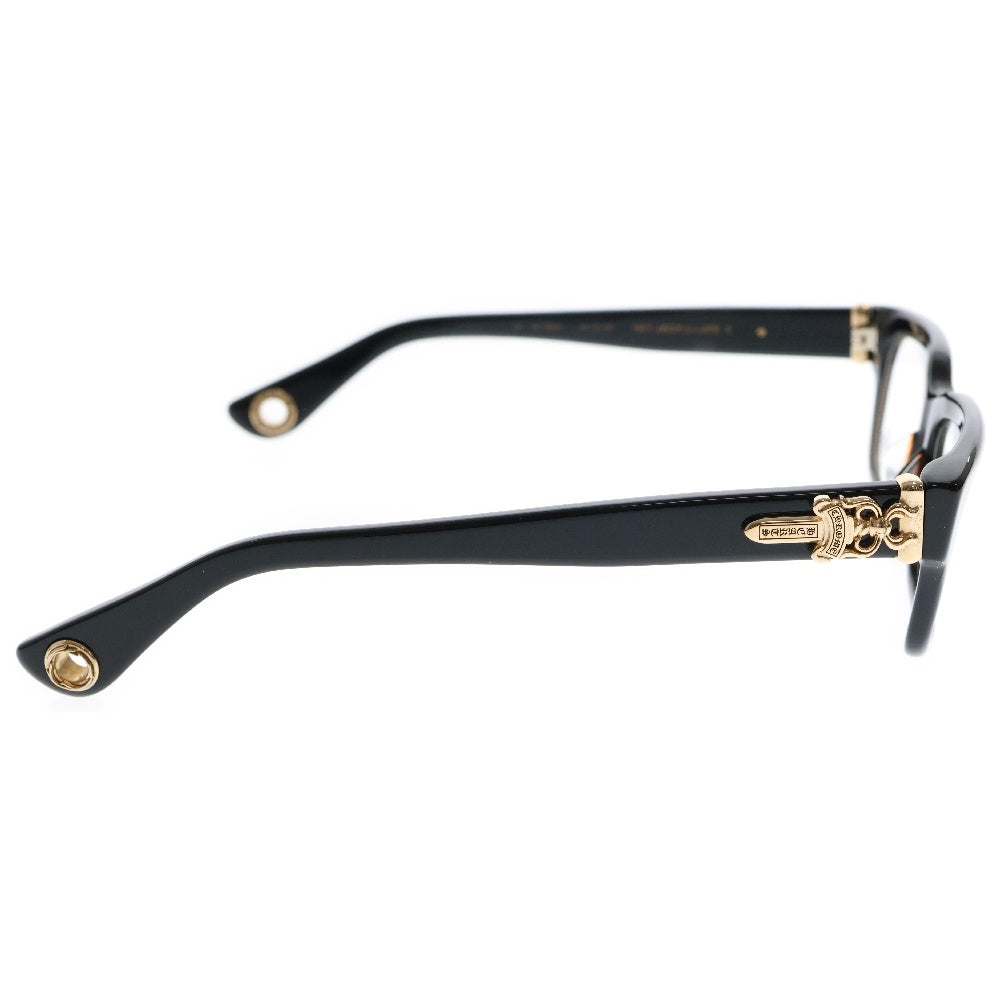 CHROME HEARTS(クロムハーツ) HEY JACK U LATE-2 18KGPダガー装飾テンプル ウェリントンサングラス アイウェア 眼鏡 ブラック/ゴールド