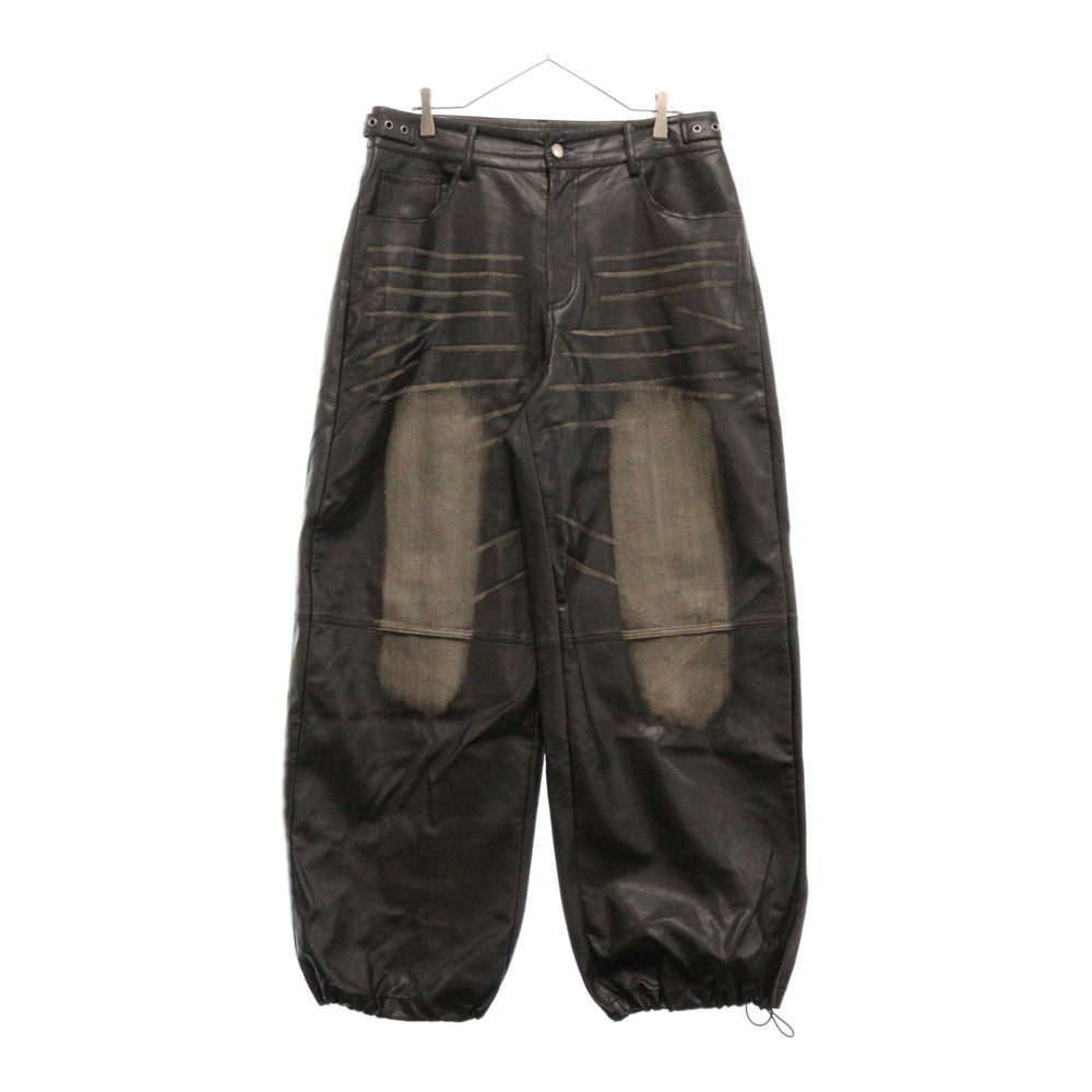 NO BRAND(ノーブランド) ROZEN KREUZ VINTAGE LEATHER PANTS ローゼン クロイツ ヴィンテージ レザー パンツ ブラック 143112