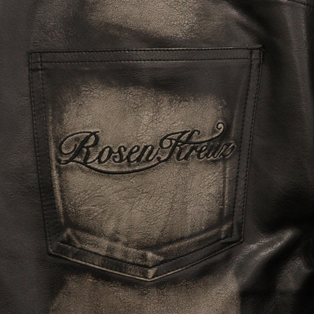 NO BRAND(ノーブランド) ROZEN KREUZ VINTAGE LEATHER PANTS ローゼン クロイツ ヴィンテージ レザー パンツ ブラック 143112