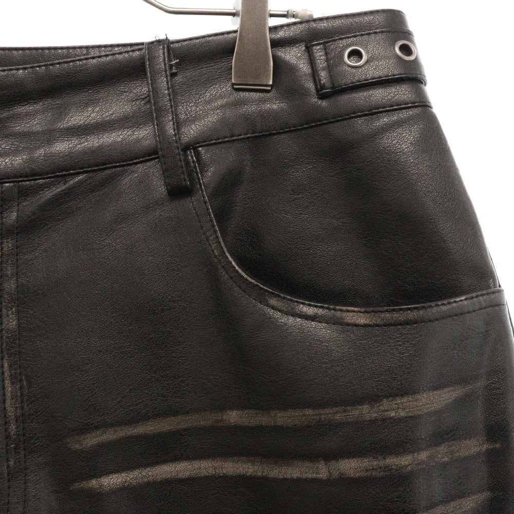NO BRAND(ノーブランド) ROZEN KREUZ VINTAGE LEATHER PANTS ローゼン クロイツ ヴィンテージ レザー パンツ ブラック 143112