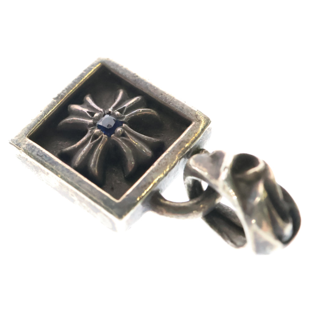 CHROME HEARTS(クロムハーツ) FRAMED CH PLUS 1SAP フレームドCH プラス チャーム サファイア チャーム ペンダントトップ シルバー