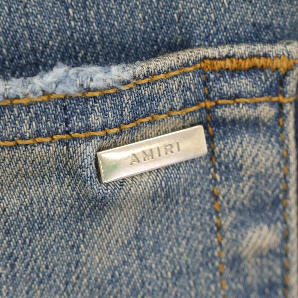 AMIRI(アミリ) サイドボタン フレア デニムパンツ インディゴ