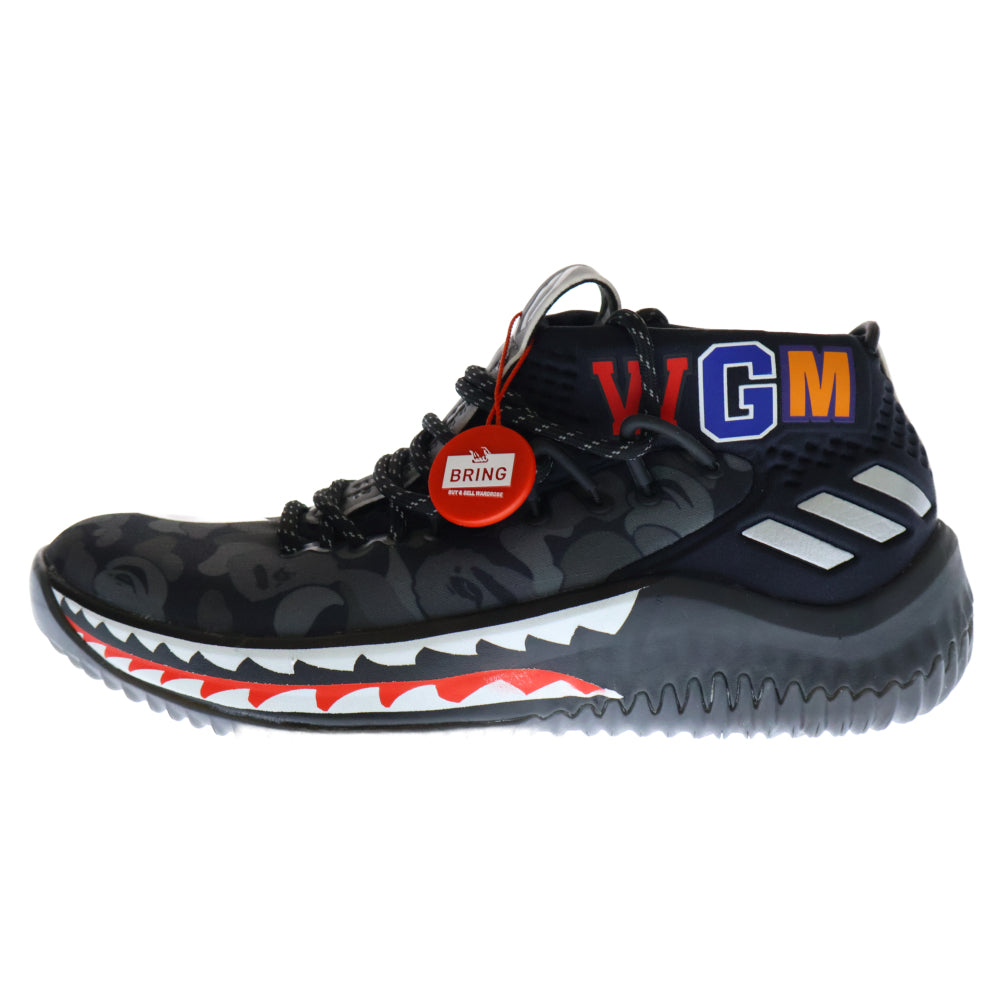 adidas Originals(アディダスオリジナルス) ×A BATHING APE DAME4 BAPE AP9975 アベイシングエイプ デイム4 ローカットスニーカー US4.5/22.5cm ブラック レディース