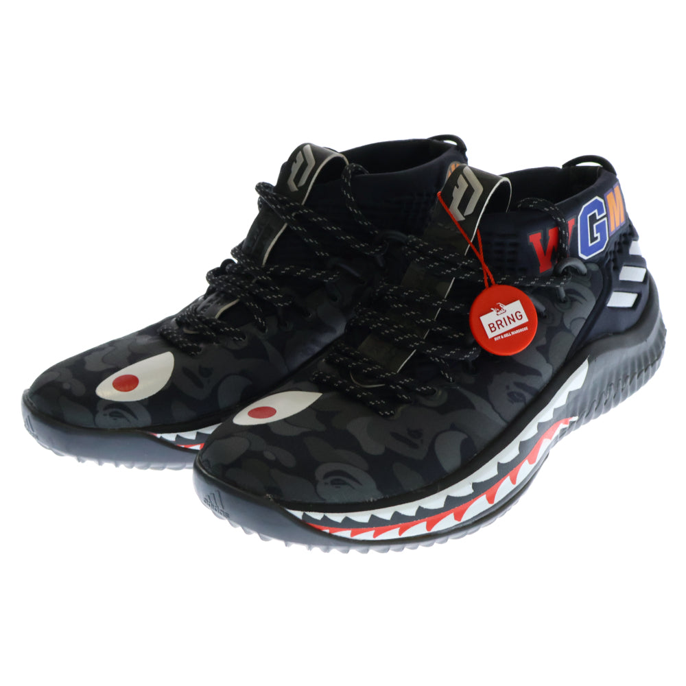 adidas Originals(アディダスオリジナルス) ×A BATHING APE DAME4 BAPE AP9975 アベイシングエイプ デイム4 ローカットスニーカー US4.5/22.5cm ブラック レディース