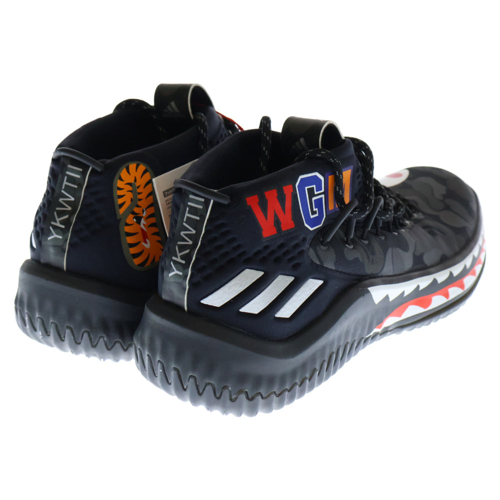 adidas Originals(アディダスオリジナルス) ×A BATHING APE DAME4 BAPE AP9975 アベイシングエイプ デイム4 ローカットスニーカー US4.5/22.5cm ブラック レディース