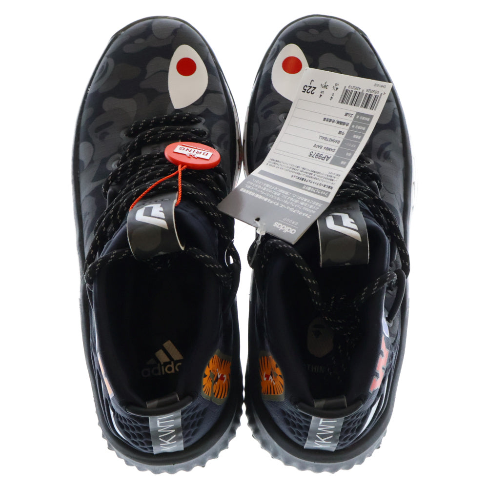 adidas Originals(アディダスオリジナルス) ×A BATHING APE DAME4 BAPE AP9975 アベイシングエイプ デイム4 ローカットスニーカー US4.5/22.5cm ブラック レディース