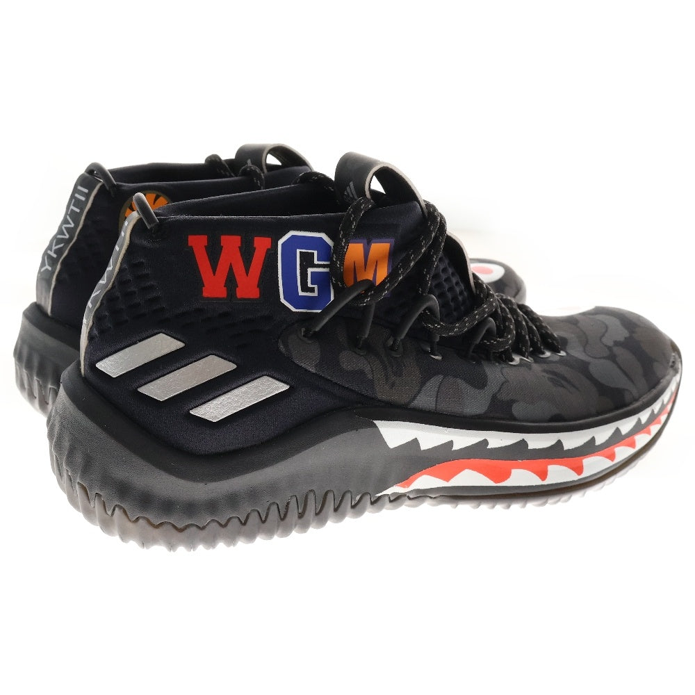 adidas Originals(アディダスオリジナルス) ×A BATHING APE DAME4 BAPE AP9975 アベイシングエイプ デイム4 ローカットスニーカー US4/22cm ブラック レディース