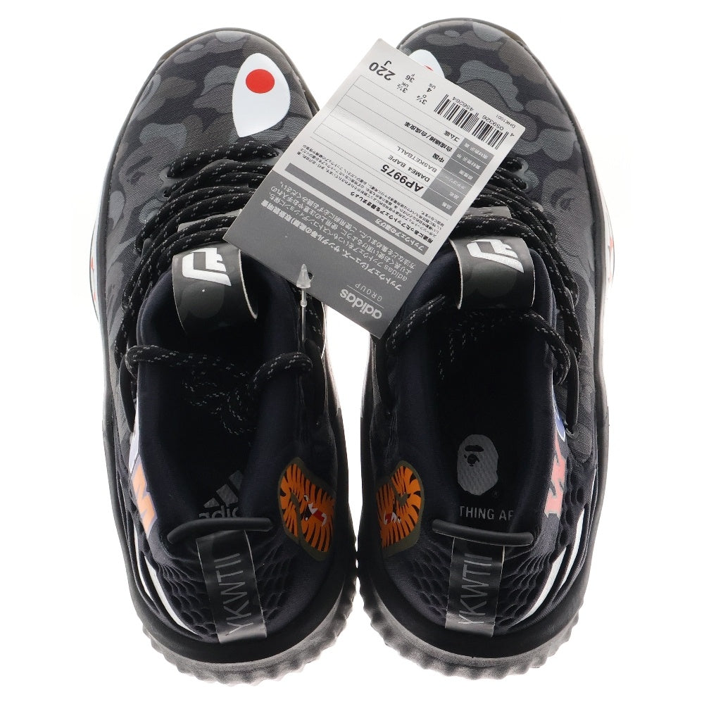 adidas Originals(アディダスオリジナルス) ×A BATHING APE DAME4 BAPE AP9975 アベイシングエイプ デイム4 ローカットスニーカー US4/22cm ブラック レディース
