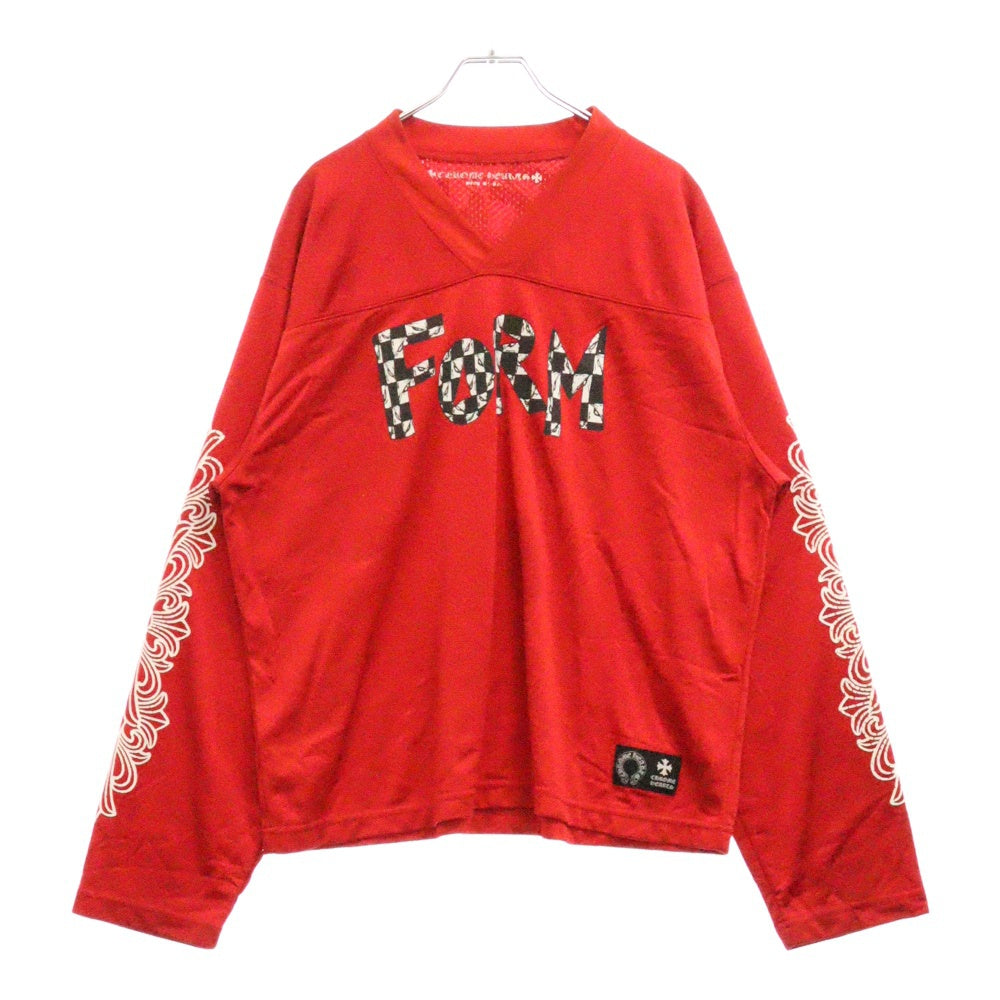 CHROME HEARTS(クロムハーツ) ×MATTY BOY PPO FORM TEAM MESH WARM UP JERSEY TEE マッティボーイ メッシュ長袖Tシャツ レッド